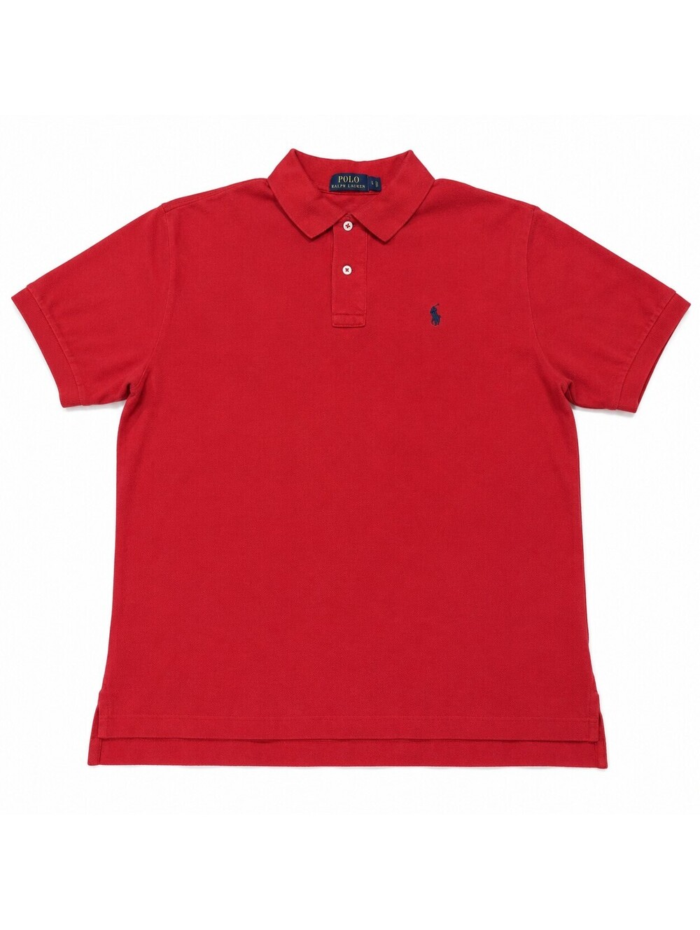 Polo Ralph Lauren Polo Shirt Mens Large Red Cotton Pique Short Sleeve Pony Logo